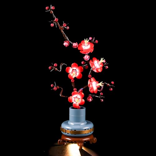 YEABRICKS LED Light for 10369 Icons Plum Blossom Building Blocks Model (Building Set NOT Included) - style: Only Light Plum Blossom