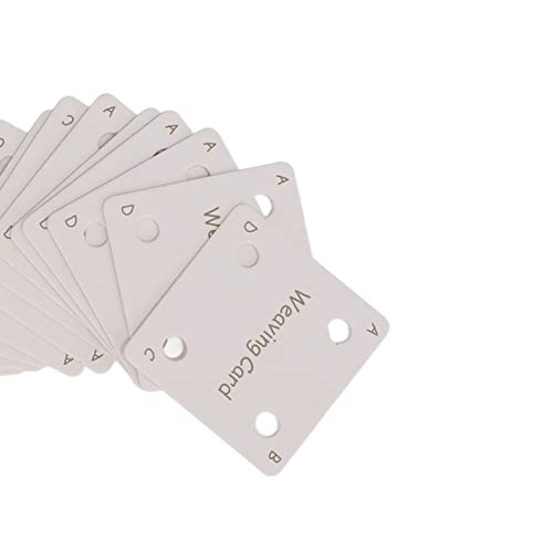 Weaving Cards, 30 Pieces Tablet Weaving Card Sturdy Flexible Paper Cards with 2 X Shuttles Replacement for Inkle Weaving Supplies, Weaving