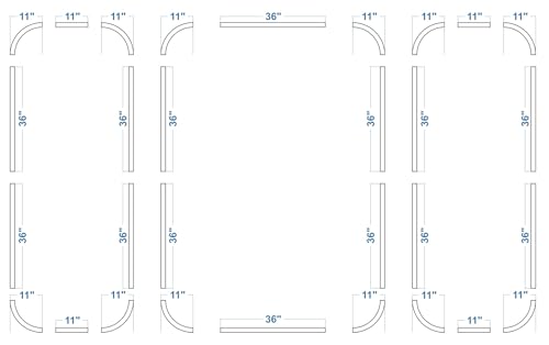 Birdeco Arch MDF Wall Molding Kit, Pre-Cut Paintable Wainscoting & Trim