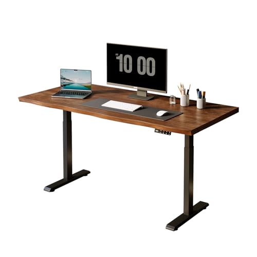 Sihtengxxhongs 47-inch Electric Height-Adjustable Solid Wood Desk, Height Memory Presets, Ergonomic Solid Wood Computer Desk for Home Use, Suitable for Gaming and Home Office Work - size: Adjust-S47