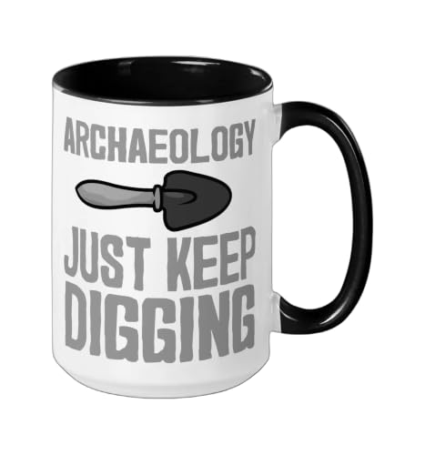 Cool Archaeology For Men Women History Anthropology Ceramic Mug, Black/White, 15oz - color: Black/White, size: 15 Ounces