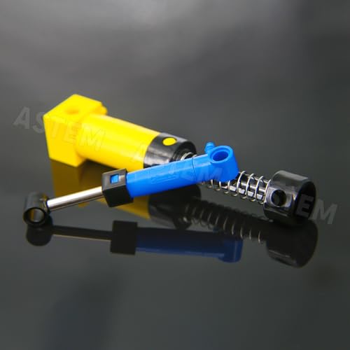 ASTEM 49pcs Pneumatic Technic-Parts Kit Compatible with Toy Pneumatic Cylinders-Air-Pump Pressure Rod Switch Piston Hose Technic Linear Actuator MOC-Spare-Parts.