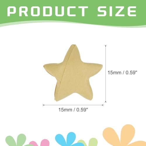 MECCANIXITY 136pcs Pre-made Origami Lucky Stars Paper Wishing Star Khaki for Best Wish Christmas Party Wedding Valentine's Day Girl Friends Gift - color: Khaki