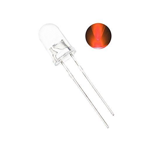 100pcs Ultra Bright Orange 5mm LED Emitting Diode Lights - color: I)orange