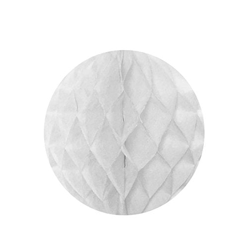 Wrapables 6" Set of 5 Tissue Honeycomb Ball Party Decorations for Weddings, Birthday Parties, Baby Showers, and Nursery Décor, White - color: White, Set of 5