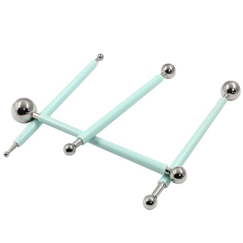 Cake Decorating Metal Ball, Set of 4, Green - color: Green