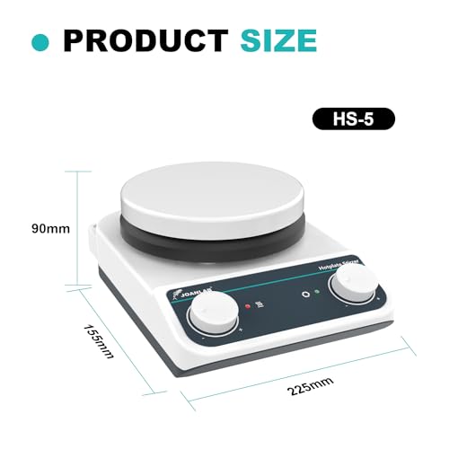 JOANLAB HS5 Magnetic Stirrer Hot Plate, 260°C, 200-1500RPM, 3L - size: A