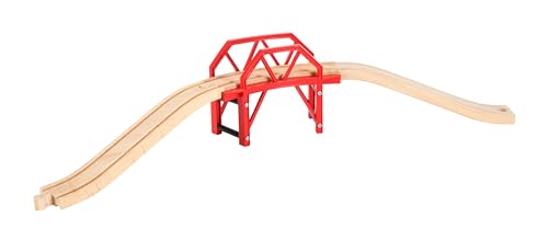 BRIO World Curved Bridge for Kids Age 3 Years and up. Compatible with All Train Sets