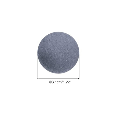 PATIKIL Wool Felt Balls Beads Wool Felting Pom 3.1cm 31mm Grey for Home Crafts Handcrafts Project DIY Pack of 10 - color: Grey