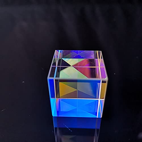 Optical Glass RGB Dispersion Prism X-Cube, Light Spectrum Educational Model for Physics Science Photography Decoration, 3 Pieces 10mm - size: 10mm