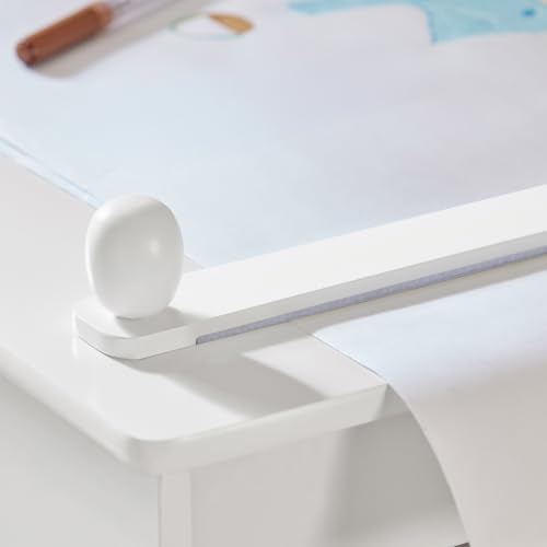 Kids Wooden Craft Table and Chair Set, Standard Size, White