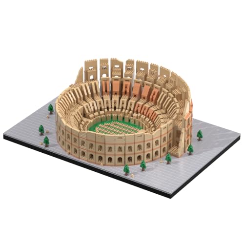Roman Colosseum Micro Building Blocks Set, Famous Landmark Architecture Model Kit 5089 PCS Architecture Model Mini Building Kit - color: Roman Colosseum