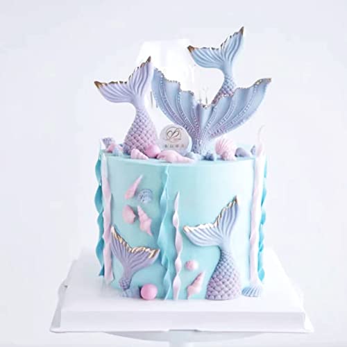 4 PCS Marine Theme Cake Fondant Silicone Mold Seashell Conch Starfish Baking Molds for DIY Cake Decoration Chocolate Candy Polymer Clay Crafting Projects - style: Conch styles