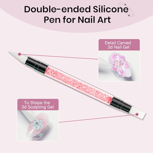 3D Nail Sculpting Gel, Clear Molding Gel for Nail Art Non-Sticky - color: Ice Clear