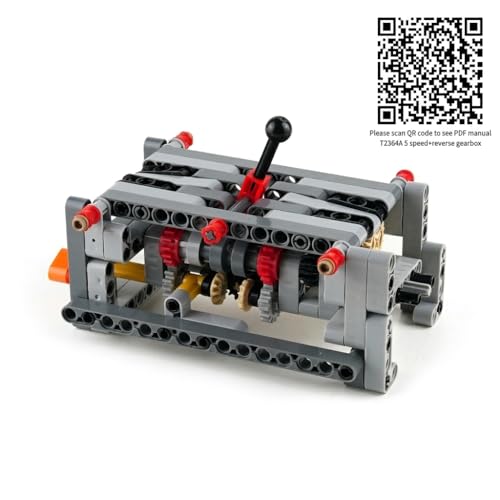 DIY 5+1 Speed Transmission Gearbox Model Kit with Reverse Function Mechanical Engineering Set for Teens & Adults