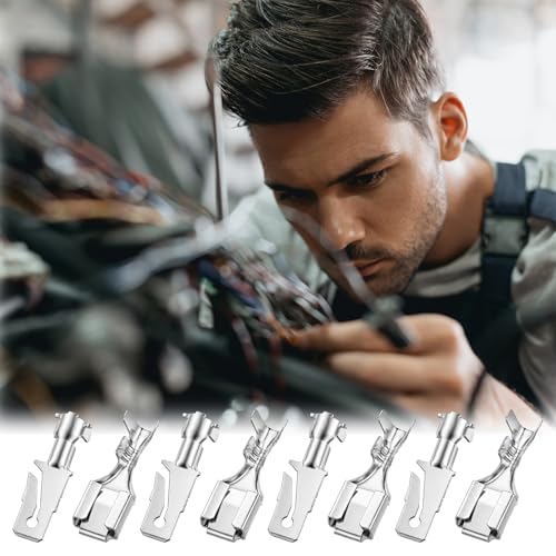 LEIFIDE 50 Pcs Electrical Terminals Kit Compatible with 56 Series, Sliver - color: Sliver