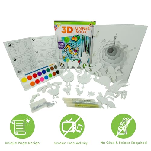 EyeConnect Crafts Pond 3D Tunnel Book – Hands-on Stationery Craft Kit - color: Pond, size: Deluxe