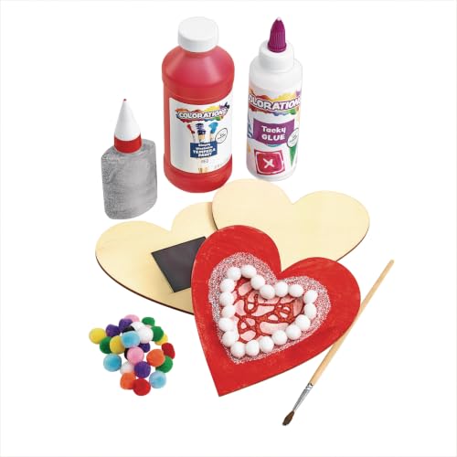 Colorations Decorate Your Own Wood Magnetic Hearts - style: Magnetic Hearts