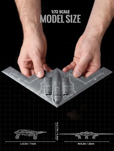 SEBUNAS 1/200 Scale B-2 Spirit Military Aircraft Toy Quick Build Model - color: 8.B-2