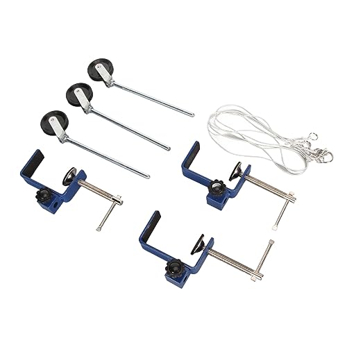 Rod and Pulley Kit, Metal Bench Clamp, Physics Teaching Laboratory Table Mounting Clamp, for Laboratory School Testing Institution