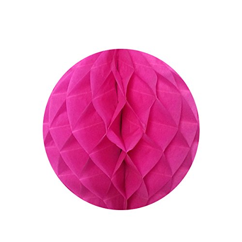 Wrapables 6" Set of 5 Tissue Honeycomb Ball Party Decorations for Weddings, Birthday Parties, Baby Showers, and Nursery Décor, Hot Pink - color: Hot Pink, Set of 5