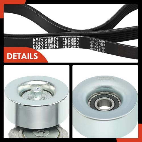 A-Premium Engine Serpentine Belt Drive Kit with Tensioner & Idler Pulley