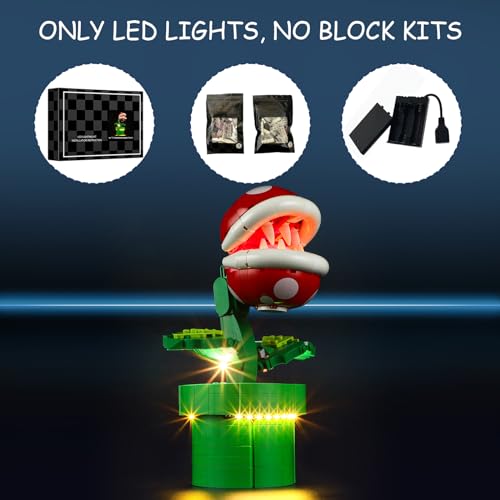 LED Light Kit for Lego 71426 Piranha Plant Set, Compatible with Lego 71426 Building Blocks Model(Not Include Blocks Set) - style: 71426 Piranha Plant Set