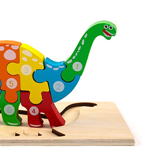 Montessori Mama Wooden Puzzles for Kids Ages 3-5, Montessori Toys for 3 Year Old, Animal Toys Ages 3+, 4-Pack Learning Puzzle - size: 4-10 pieces