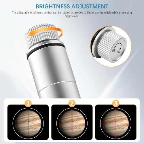 Alstar Reticle Eyepiece, 12.5MM LED Illuminated Telescope Plossl Eyepiece