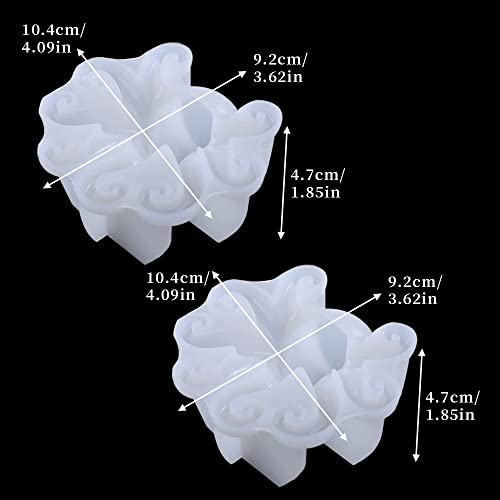 2PCS Octopus Molds for Silicone, 3D Sea Resin Mold, Animals Display Mold for DIY Crafts Halloween Decor - color: 2 octopus molds