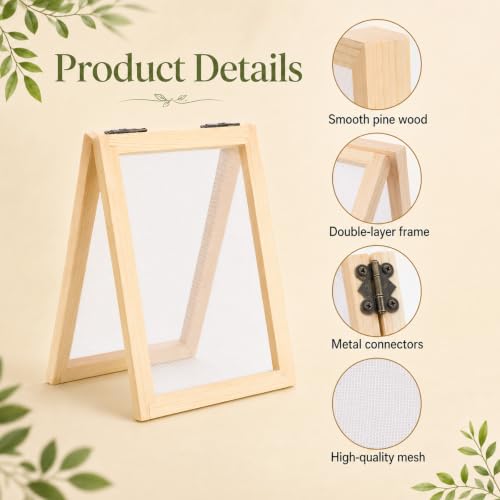 Paper Making Screen A6 Size Natural Wooden Paper Making Frame 5x7 inch