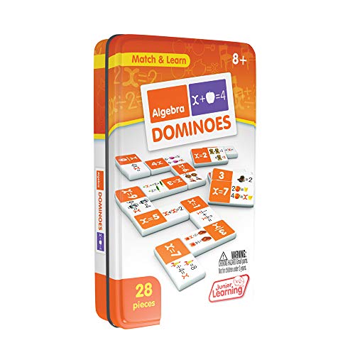Junior Learning Algebra Dominoes - 28 Piece Math Matching Game Set