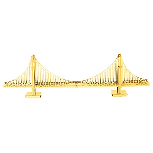 Fascinations Metal Earth 3D Laser Cut Model - San Francisco Golden Gate Bridge in Gold - Rare Earth Edition