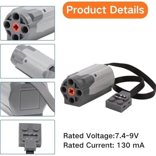13‑in‑1 Building Blocks Motor Kit, Powerful Motor Set with Advanced Remote Control Functionality, Wide Compatibility with Most Stud-Based Construction Bricks