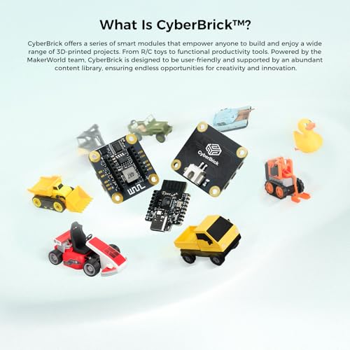 Makerworld CyberBrick Ultimate Hardware Kit ZK003 (2 Vehicle,2 Remote),3D Printing STEM,DIY Build RC Car& Programmable Robotics Set,Modular Coding Electronics Learning Set for Bambu Lab Maker - size: ZK003 - Cyberbrick Ultimate