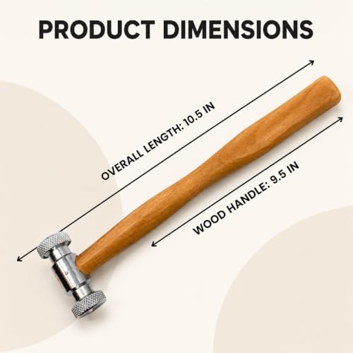 Texturing Hammer for Jewelry Making, Dual Head with 9 Interchangeable Tips