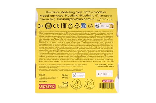 Jovi - Reusable Non-Hardening Modeling Clay, 6 Plasticine Bars 5.29oz Each