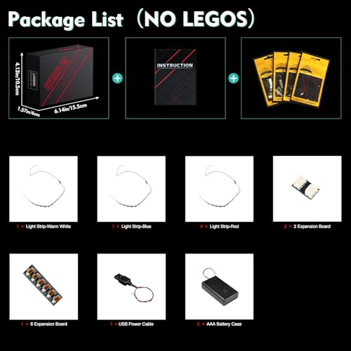 LocoLee Light Compatible with Lego Technic Planet Earth and Moon in Orbit - No Models Only Light, Creative Lighting Set Accessories Compatible with Lego Planet Earth Moon in Orbit 42179 Technic Set