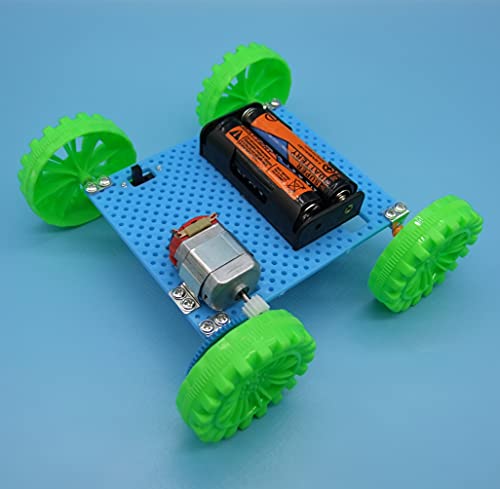 DC Motors Kit for Kids, 6 Set 159pcs Mini Electric Hobby Motor Strong Magnetic with Plastic Gears, Shaft Propeller, Plastic Wheels for DIY STEM Engineering Toy Science Project