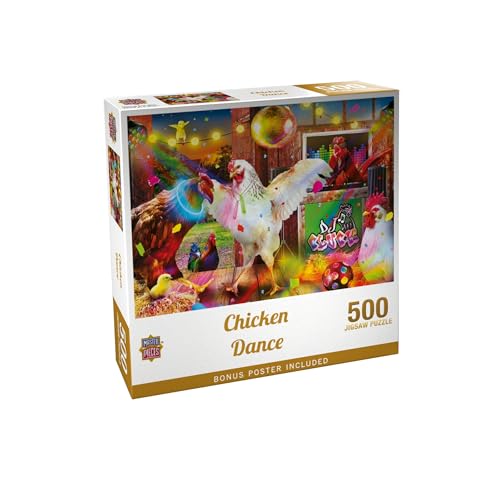 Masterpieces Chicken Dance Jigsaw Puzzle - 500 Piece Puzzle for Adults - size: 500 Piece