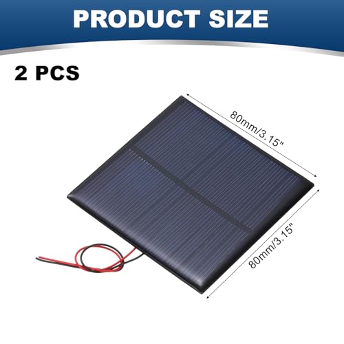 MECCANIXITY 2Pcs 6V 0.75W 150mA Mini Solar Panels with Cable - style: 6V 0.75W 150mA