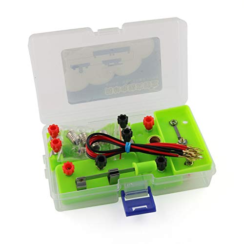 E-outstanding Circuit Learning kit Simple Circuit Physics Electrical Experiment Box, Physics Teaching Instrument (Pack of 2) - size: Compact (Pack of 2)