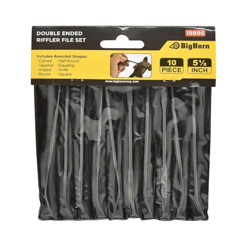 Big Horn 19896 10-Piece Double-Ended Riffler File Set