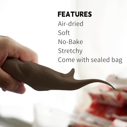 Air Dry Clay Lightweight, Flexible Modeling Clay for Adults Arts and Crafts - color: Brown