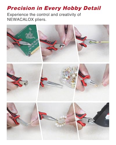 Jewelry Pliers Sets Jewelers Making Tools Kit, Professional 8 piece Mini Wire Plier with Wood Holder for Beading, Crafting, Crimping, Cutting, Repair, Wrapping, Complete Quality for Adults Starter - style: mini pliers set with pallet
