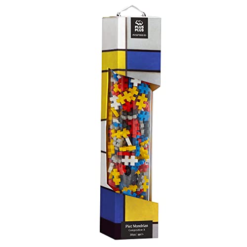 PLUS PLUS Inspired, Mondrian Composition A, Art History Building Set 350 pc - color: Mondrian, Composition a