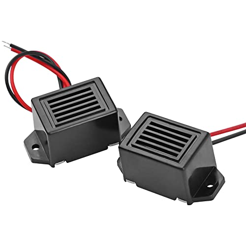 Mini Buzzers with Leads - 9V 400Hz Morse Code Mechanical Electronic Components 10Pcs - color: Black 9V