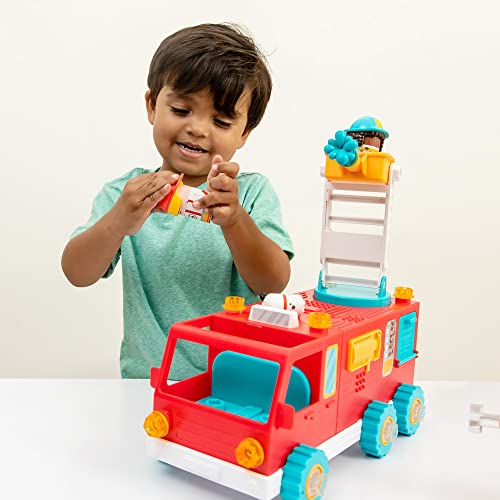 Educational Insights Design & Drill Bolt Buddies Fire Truck - Building Construction Toys for Toddlers 3-5, Take Apart Toy Fire Truck, Kids Tool Set with Electric Toy Drill, Toddler STEM Toys