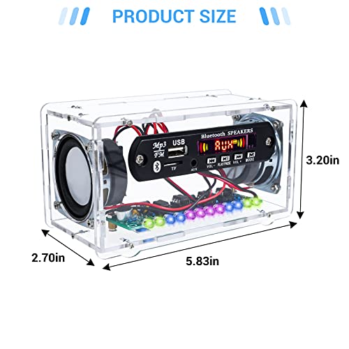 MiOYOOW DIY Bluetooth Speaker Kit with FM Radio for School and Home Use
