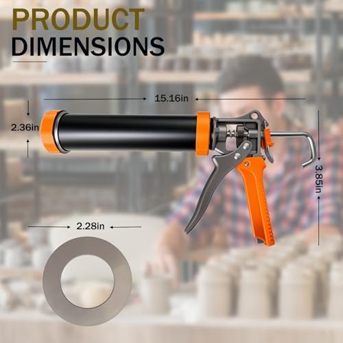 Clay Extruder Gun Handheld with 15 Shape Plates, Versatile Ceramic Tool